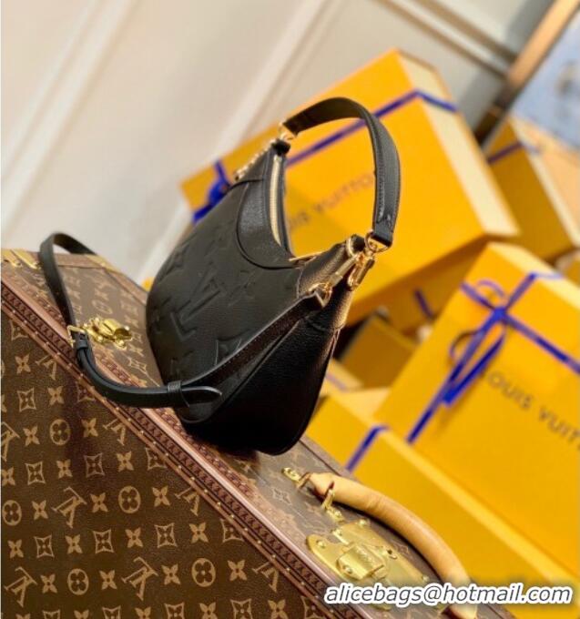 Low Price Louis Vuitton Bagatelle BB Mini Hobo bag in Oversized Monogram Leather M46002 Black 2026