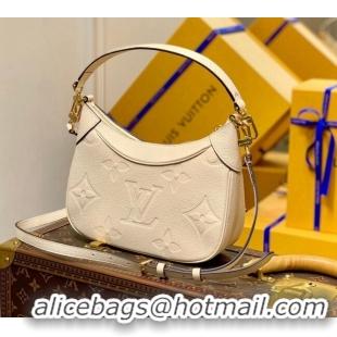 Low Cost Louis Vuitton Bagatelle BB Mini Hobo bag in Oversized Monogram Leather M46099 Cream White 2026