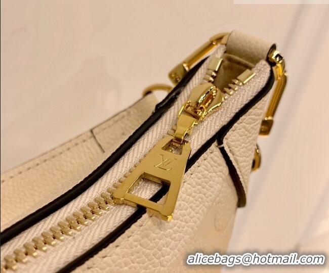 Low Cost Louis Vuitton Bagatelle BB Mini Hobo bag in Oversized Monogram Leather M46099 Cream White 2026