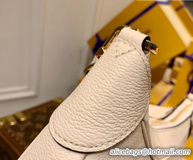 Low Cost Louis Vuitton Bagatelle BB Mini Hobo bag in Oversized Monogram Leather M46099 Cream White 2026