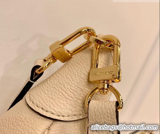 Low Cost Louis Vuitton Bagatelle BB Mini Hobo bag in Oversized Monogram Leather M46099 Cream White 2026