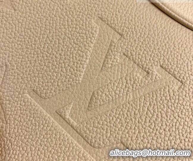Low Cost Louis Vuitton Bagatelle BB Mini Hobo bag in Oversized Monogram Leather M46099 Cream White 2026