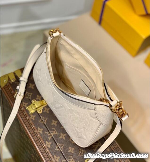 Low Cost Louis Vuitton Bagatelle BB Mini Hobo bag in Oversized Monogram Leather M46099 Cream White 2026