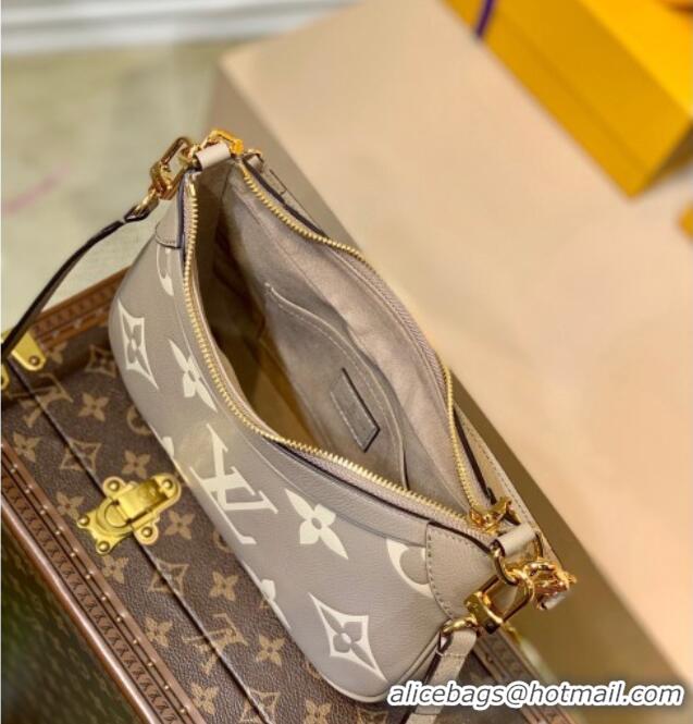 Promotional Louis Vuitton Bagatelle BB Mini Hobo bag in Oversized Monogram Leather M46112 Grey 2026