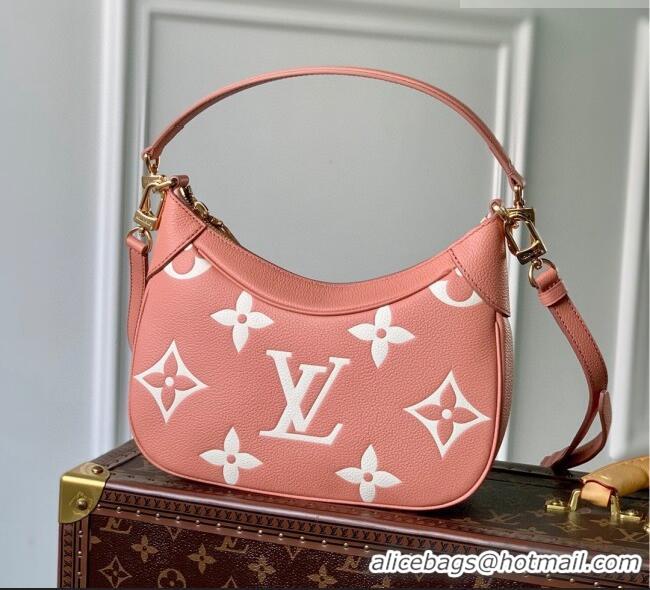 Top Grade Louis Vuitton Bagatelle BB Mini Hobo bag in Oversized Monogram Leather M46112 Pink/Beige 2026