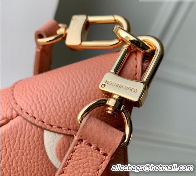 Top Grade Louis Vuitton Bagatelle BB Mini Hobo bag in Oversized Monogram Leather M46112 Pink/Beige 2026