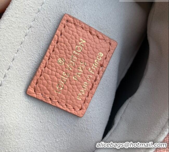 Top Grade Louis Vuitton Bagatelle BB Mini Hobo bag in Oversized Monogram Leather M46112 Pink/Beige 2026