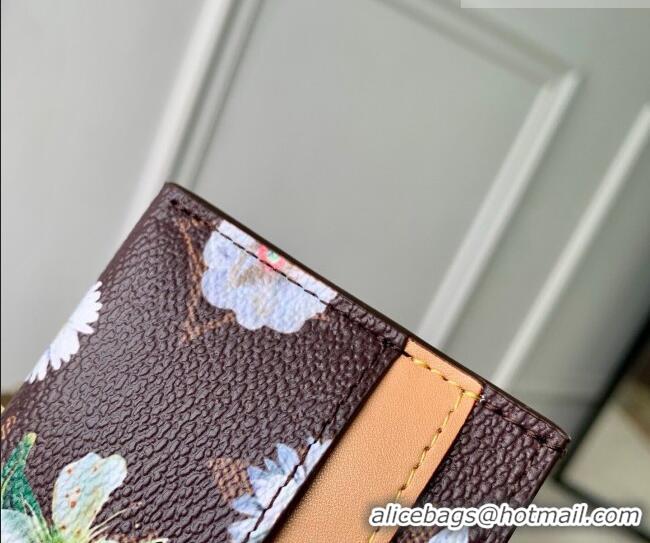 Best Price Louis Vuitton Double Card Holder in Monogram Flowers Canvas M27551 2026
