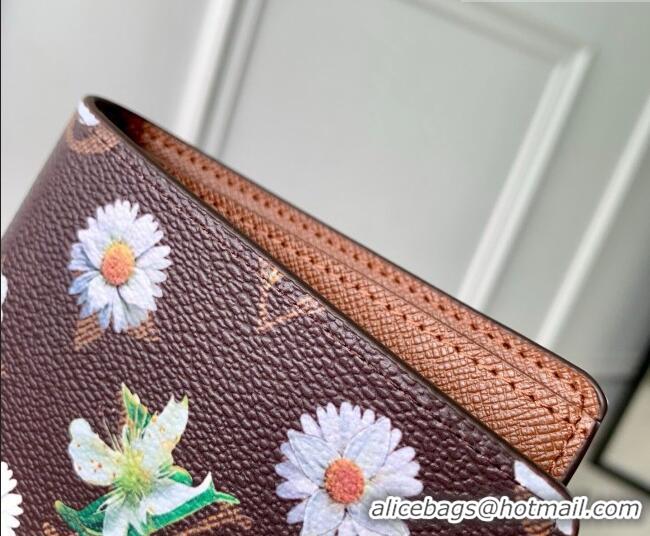 Pretty Style Louis Vuitton Slender Wallet in Monogram Flowers Canvas M27547 2026