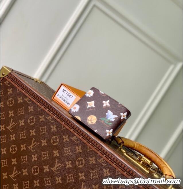 Pretty Style Louis Vuitton Slender Wallet in Monogram Flowers Canvas M27547 2026