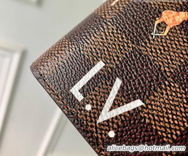 Famous Brand Louis Vuitton Pocket Organizer Wallet x The Darjeeling Limited in Brown Damier Heritage Canvas 2026 N40869