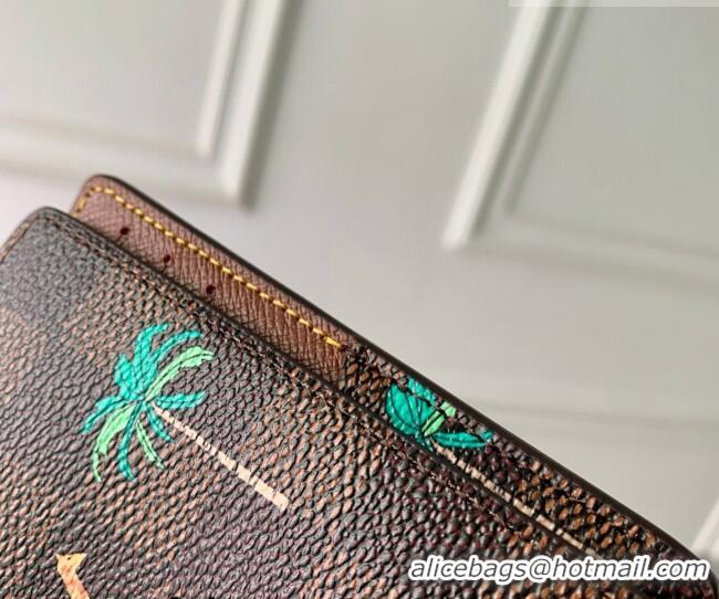 Famous Brand Louis Vuitton Pocket Organizer Wallet x The Darjeeling Limited in Brown Damier Heritage Canvas 2026 N40869