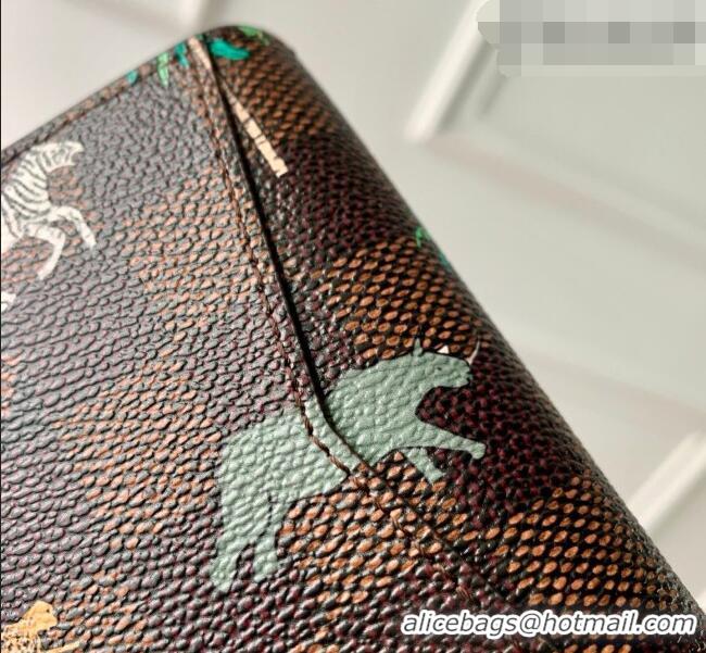 Famous Brand Louis Vuitton Pocket Organizer Wallet x The Darjeeling Limited in Brown Damier Heritage Canvas 2026 N40869