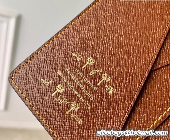 Famous Brand Louis Vuitton Pocket Organizer Wallet x The Darjeeling Limited in Brown Damier Heritage Canvas 2026 N40869