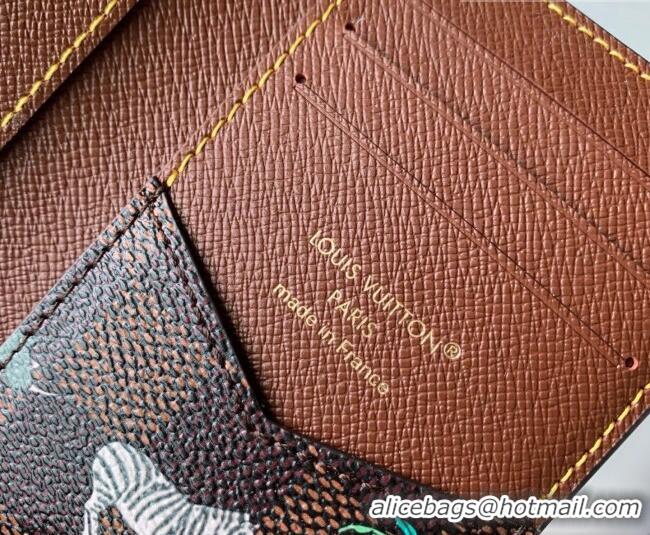 Famous Brand Louis Vuitton Pocket Organizer Wallet x The Darjeeling Limited in Brown Damier Heritage Canvas 2026 N40869