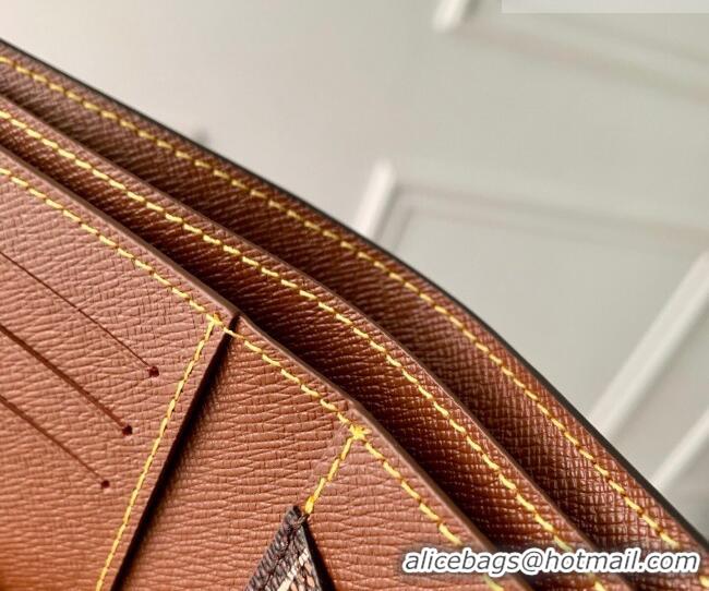 New Cheap Louis Vuitton Multiple Wallet x The Darjeeling Limited in Brown Damier Heritage Canvas N40870 2026