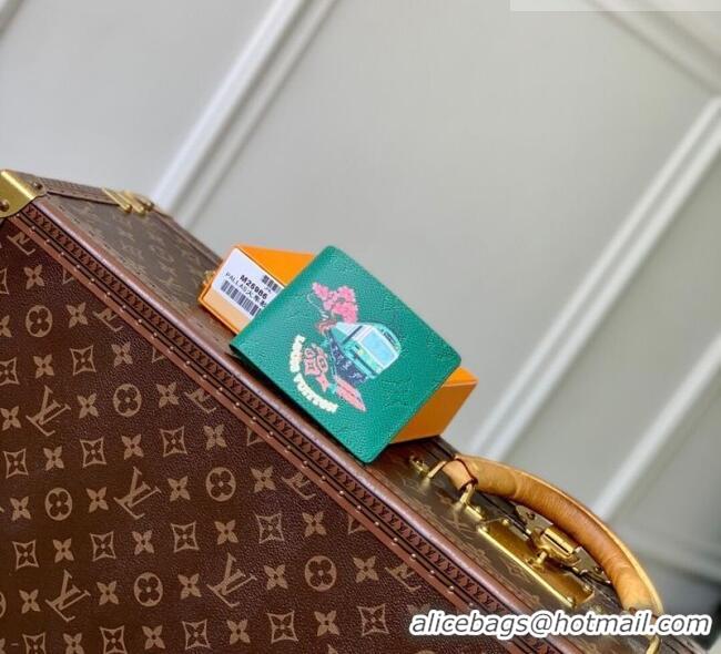 Buy Discount Louis Vuitton Slender Wallet in Printed Monogram Heritage Canvas M15326 Green 2026