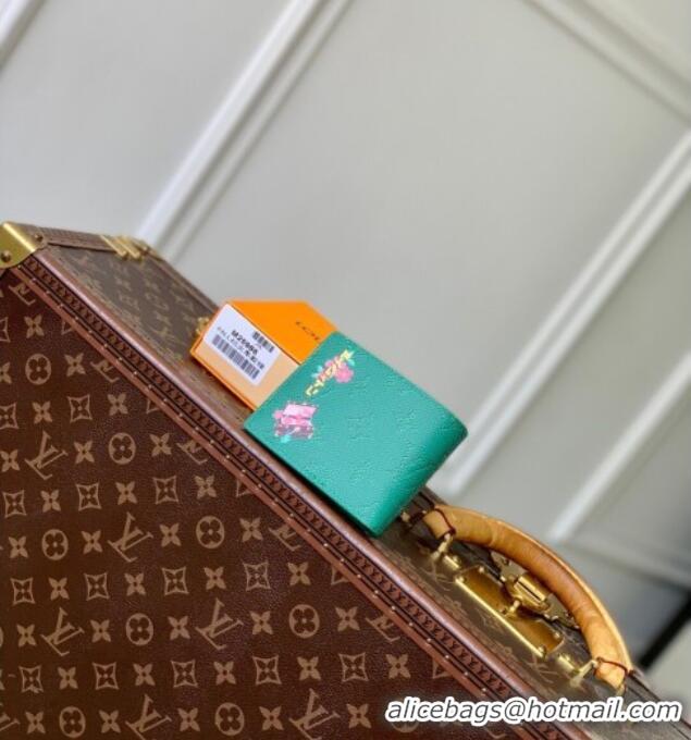 Buy Discount Louis Vuitton Slender Wallet in Printed Monogram Heritage Canvas M15326 Green 2026
