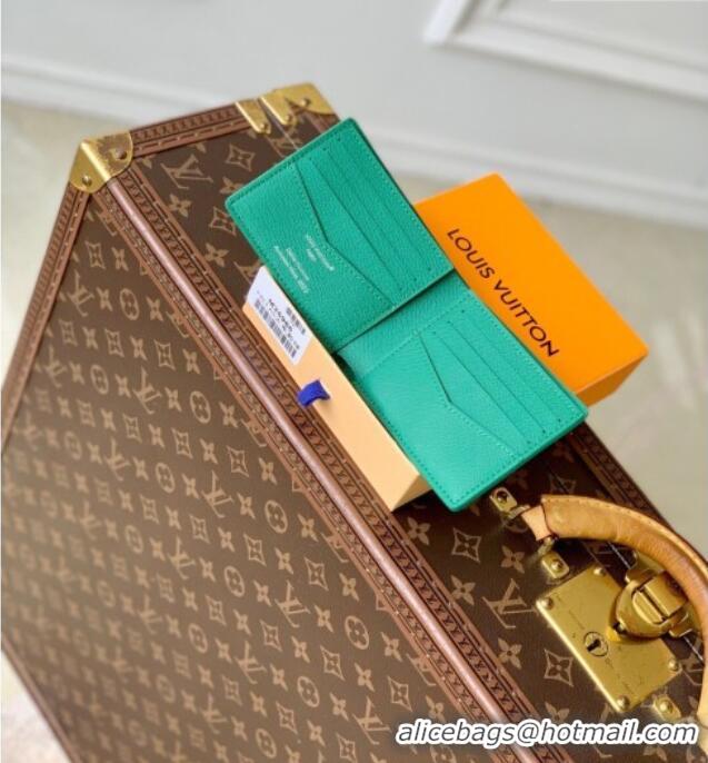 Buy Discount Louis Vuitton Slender Wallet in Printed Monogram Heritage Canvas M15326 Green 2026