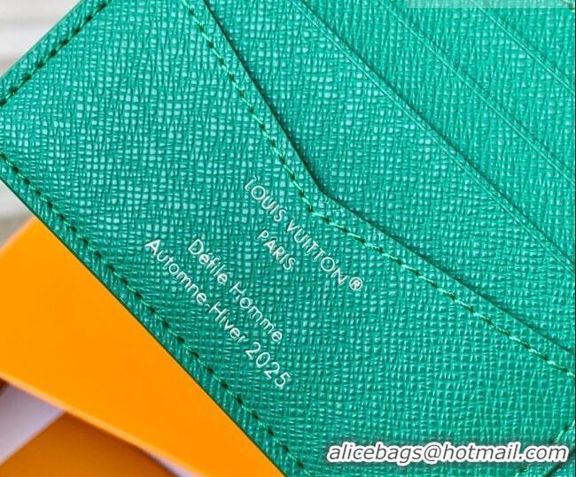 Buy Discount Louis Vuitton Slender Wallet in Printed Monogram Heritage Canvas M15326 Green 2026