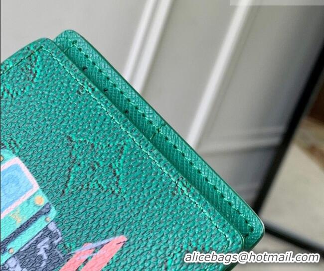 Buy Discount Louis Vuitton Slender Wallet in Printed Monogram Heritage Canvas M15326 Green 2026