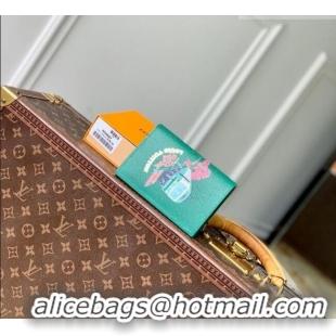 Promotional Louis Vuitton Passport Cover in Printed Monogram Heritage Canvas M25986 Green 2026