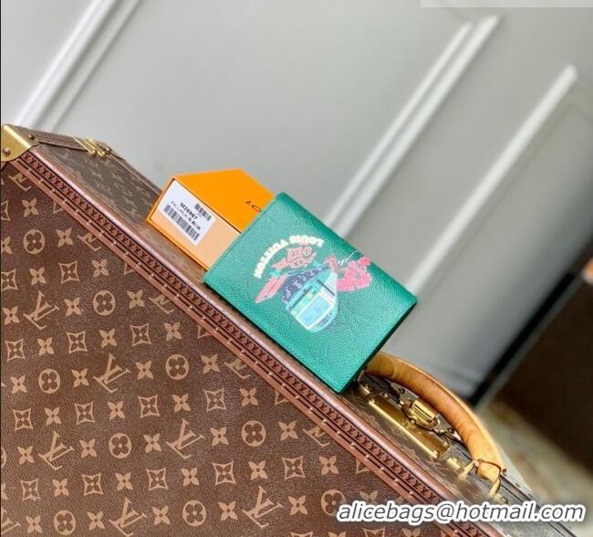 Promotional Louis Vuitton Passport Cover in Printed Monogram Heritage Canvas M25986 Green 2026