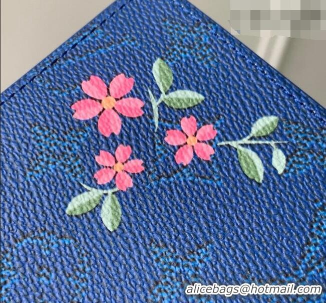 Inexpensive Louis Vuitton Passport Cover in Printed Monogram Heritage Canvas M25986 Blue 2026