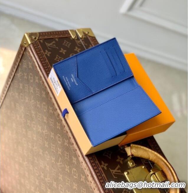 Inexpensive Louis Vuitton Passport Cover in Printed Monogram Heritage Canvas M25986 Blue 2026