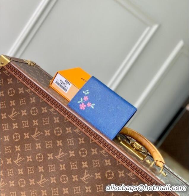 Inexpensive Louis Vuitton Passport Cover in Printed Monogram Heritage Canvas M25986 Blue 2026