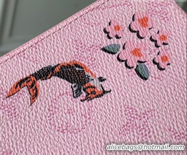 Best Discount Louis Vuitton Passport Cover in Printed Monogram Heritage Canvas M25986 Pink 2026