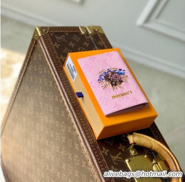 Best Discount Louis Vuitton Passport Cover in Printed Monogram Heritage Canvas M25986 Pink 2026