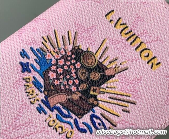 Best Discount Louis Vuitton Passport Cover in Printed Monogram Heritage Canvas M25986 Pink 2026