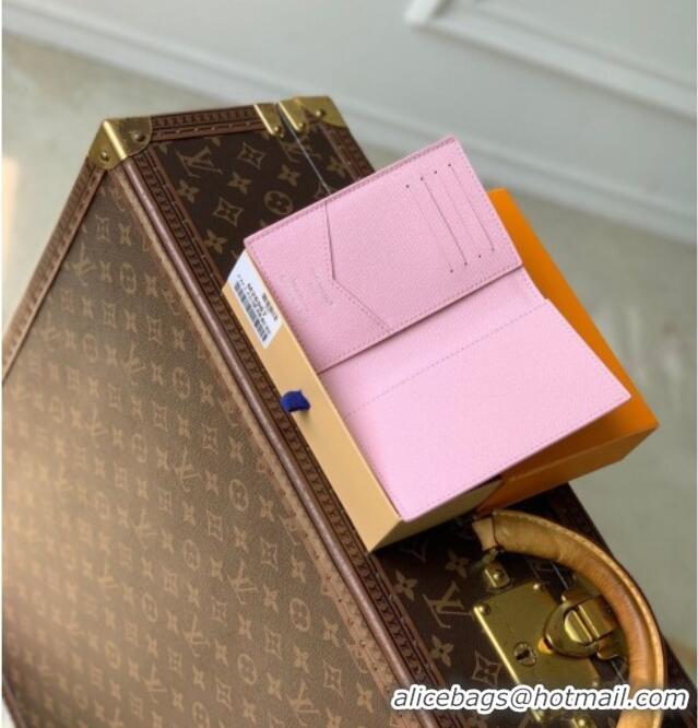 Best Discount Louis Vuitton Passport Cover in Printed Monogram Heritage Canvas M25986 Pink 2026