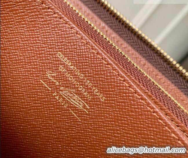 Grade Design Louis Vuitton Zippy Wallet in Monogram Origine Canvas Dark Chocolate M27683 2026