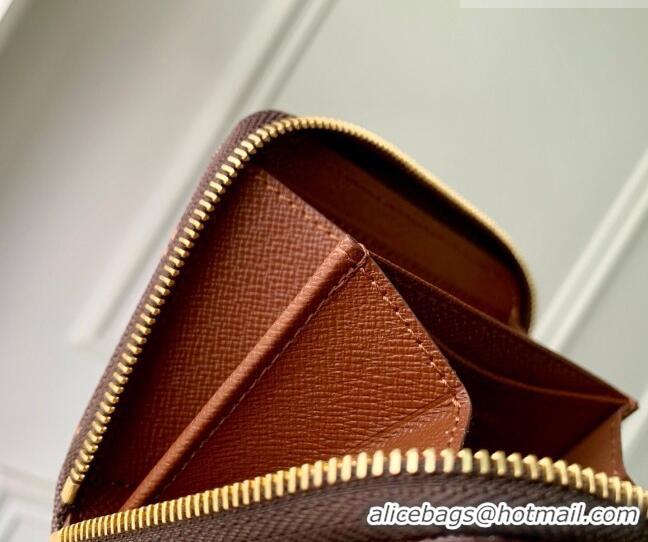 Best Grade Louis Vuitton Zippy Coin Purse Wallet in Monogram Original Canvas Dark Chocolate M27721 2026