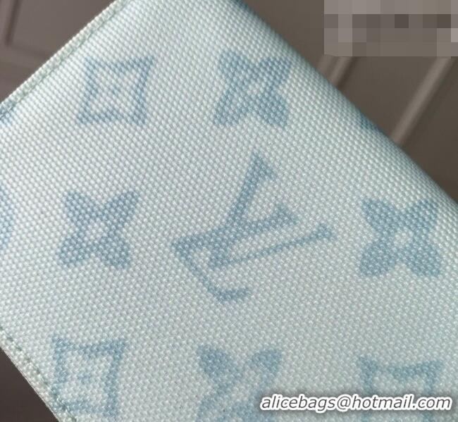 Inexpensive Louis Vuitton Zippy Coin Purse Wallet in Monogram Origine Canvas Blue Courrier M27721 2026