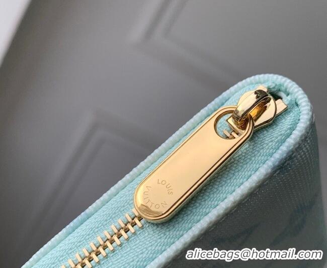 Inexpensive Louis Vuitton Zippy Coin Purse Wallet in Monogram Origine Canvas Blue Courrier M27721 2026