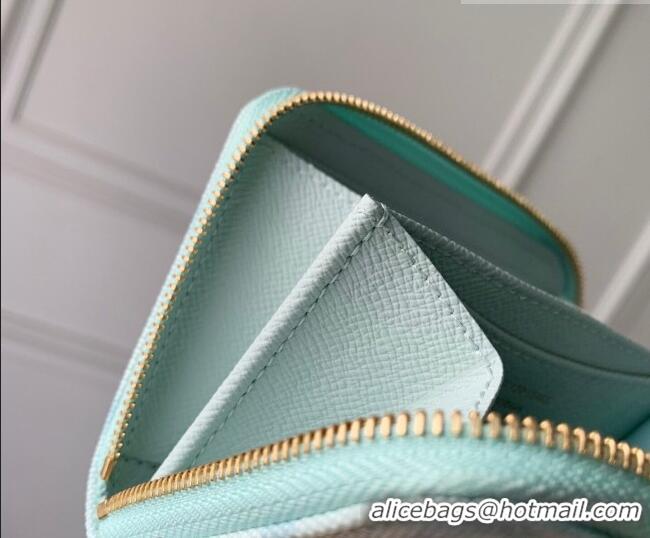 Inexpensive Louis Vuitton Zippy Coin Purse Wallet in Monogram Origine Canvas Blue Courrier M27721 2026