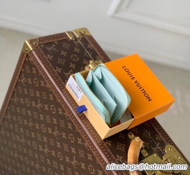 Inexpensive Louis Vuitton Zippy Coin Purse Wallet in Monogram Origine Canvas Blue Courrier M27721 2026