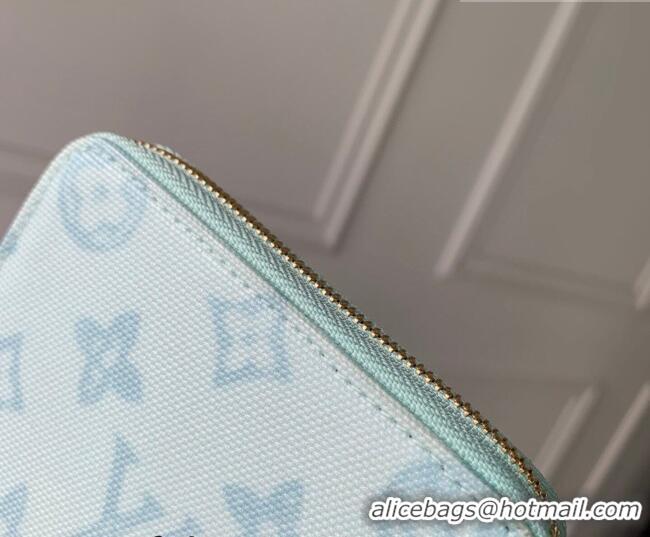 Inexpensive Louis Vuitton Zippy Coin Purse Wallet in Monogram Origine Canvas Blue Courrier M27721 2026
