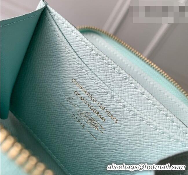 Inexpensive Louis Vuitton Zippy Coin Purse Wallet in Monogram Origine Canvas Blue Courrier M27721 2026