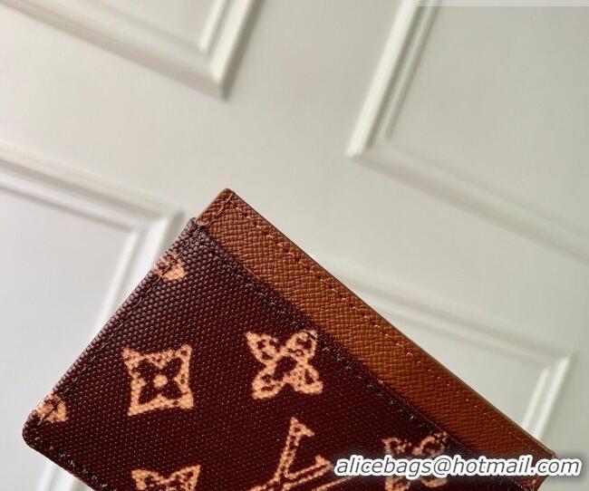 Discount Louis Vuitton Card Holder in Monogram Origine Canvas Dark Chocolate M27753 2026