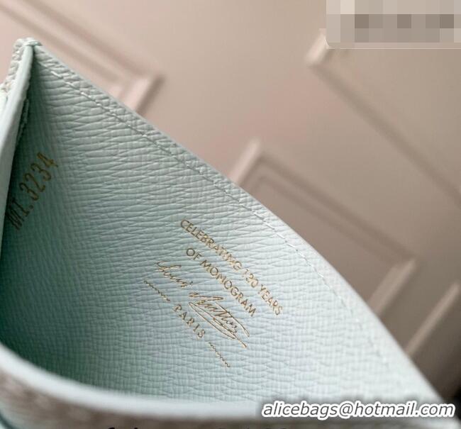 Promotional Louis Vuitton Card Holder in Monogram Origine Canvas Blue Courrier M27753 2026
