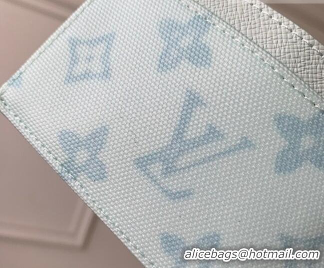 Promotional Louis Vuitton Card Holder in Monogram Origine Canvas Blue Courrier M27753 2026
