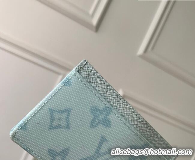 Promotional Louis Vuitton Card Holder in Monogram Origine Canvas Blue Courrier M27753 2026