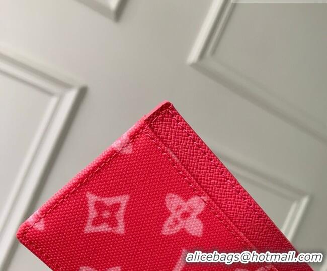 Top Design Louis Vuitton Card Holder in Monogram Origine Canvas Rose Ruban Pink M27754 2026
