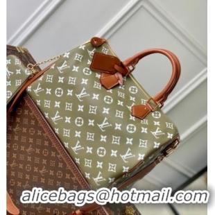 Grade Quality Louis Vuitton Speedy P9 Bandoulière 40 Bag in Calf Leather Green Sencha M15244 2026