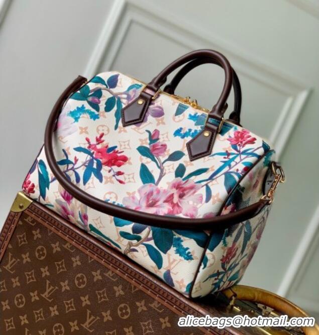 Low Cost Louis Vuitton Speedy Soft 30 Bag in Monogram Dune Canvas with Flora Print M29066 2026 Monogram Eden Collection