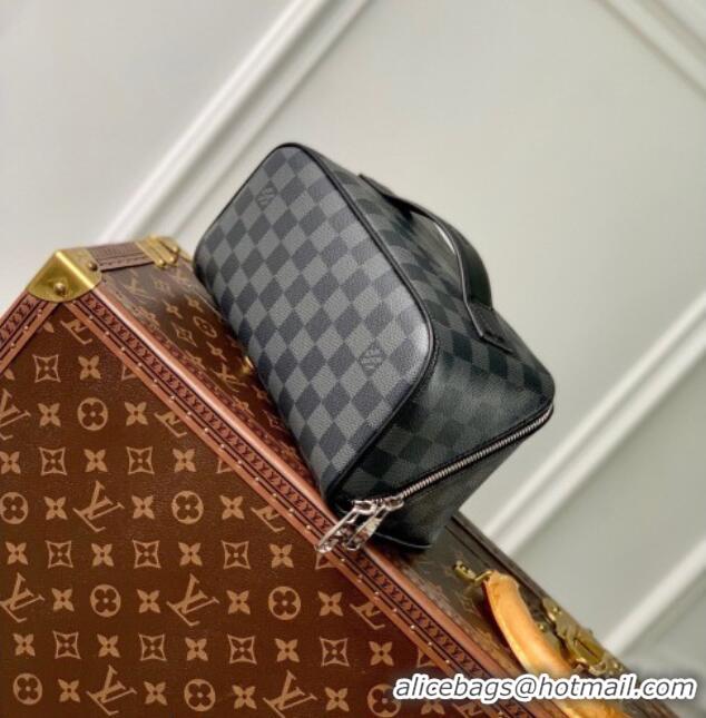 Buy Discount Louis Vuitton Toiletry Bag in Damier Canvas N11750 Black 2026